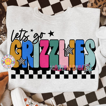 Let's Go Grizzlies PNG Digital Design