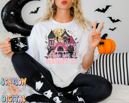 If You Got it Haunt it PNG Digital Design Download, Halloween png, haunted house png, ghosts png, witchy png, spooky season png, fall png