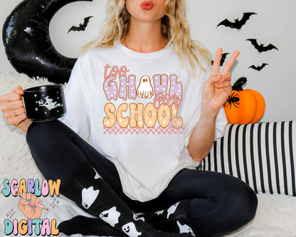 Too Ghoul For School PNG Digital Design Download, Halloween png, back to school png, teacher png, student png, spooky season png, fall png