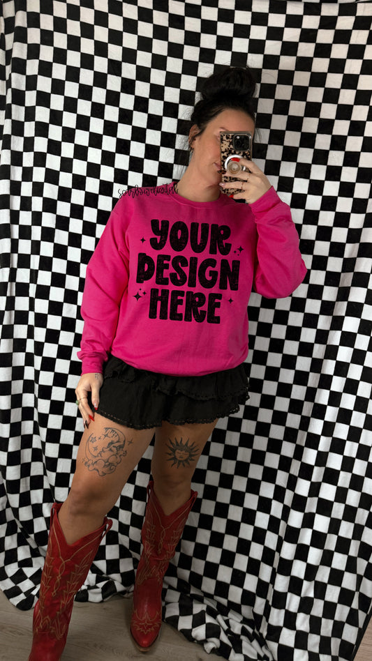 ✨ NEW NEW NEW ✨ Heliconia Gildan - Unisex Heavy Blend Crewneck Sweatshirt 18000 Mockup