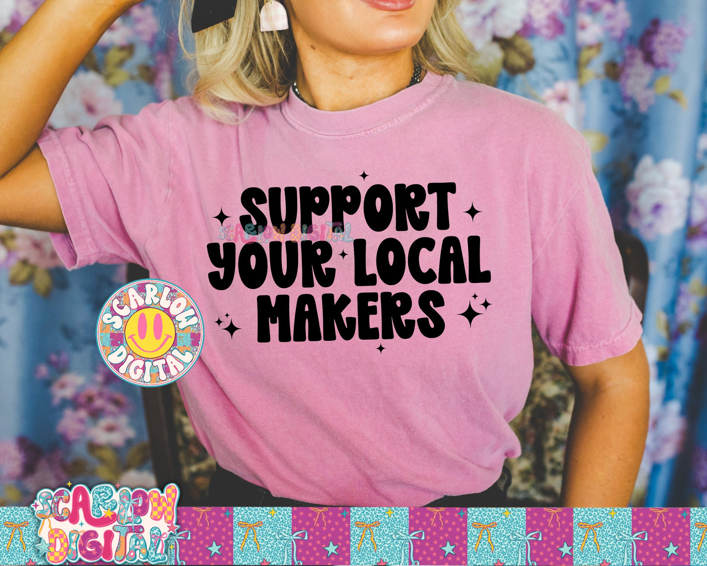 Support Your Local Makers PNG Digital Design