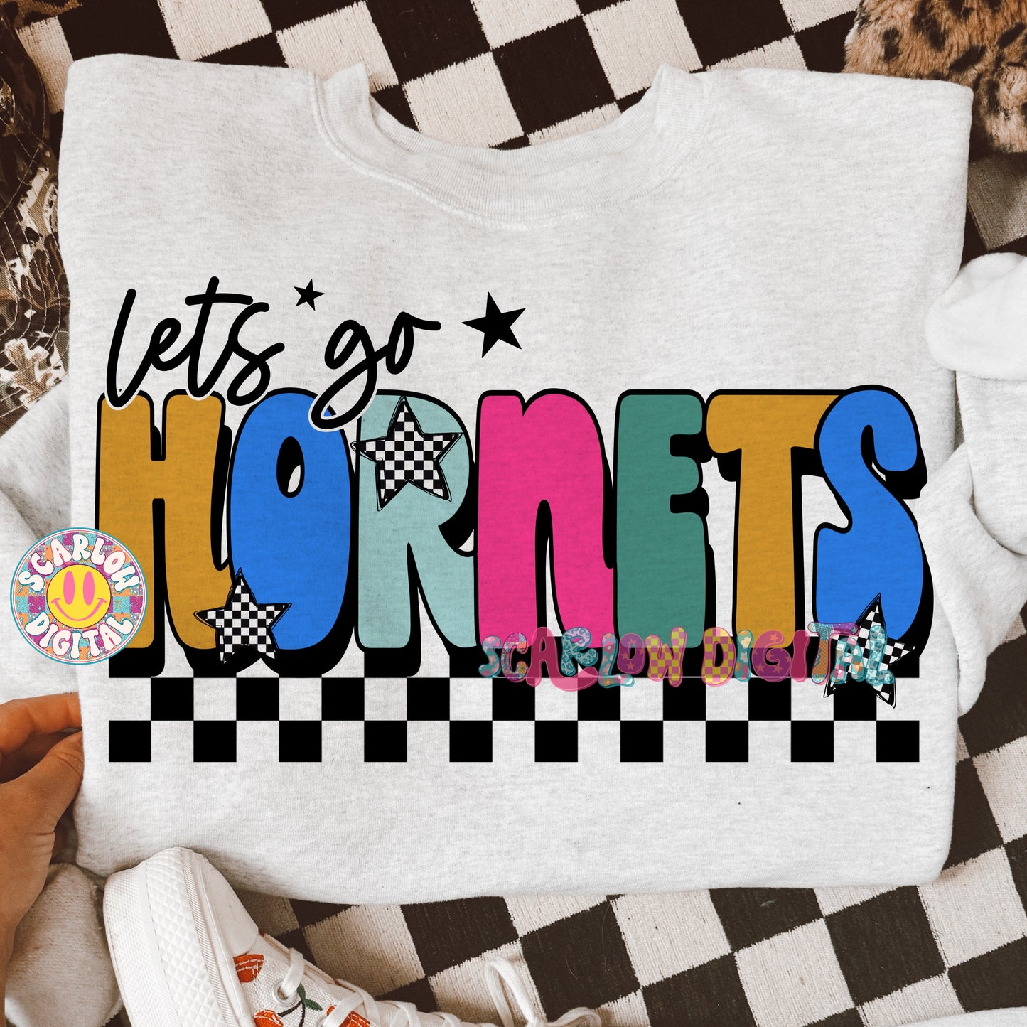 Let's Go Hornets PNG Digital Design