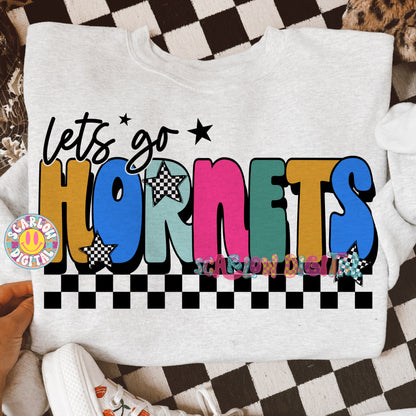 Let's Go Hornets PNG Digital Design