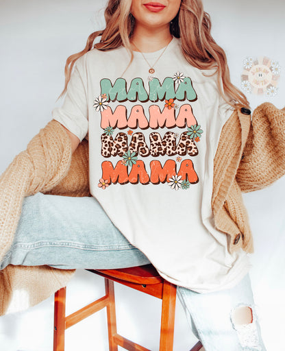 Mama Mini PNG Bundle-Floral Sublimation Digital Design Download-leopard print mama mini png, mommy and me png, flowers png, fall mama png