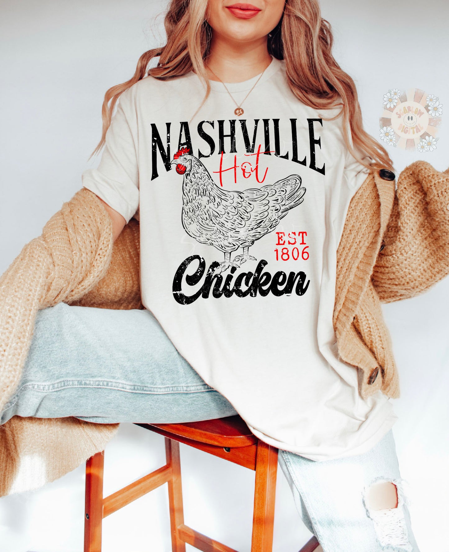 Nashville Hot Chicken PNG-Food Sublimation Digital Design Download-funny tshirt png, tshirt designs, chicken png, adult png, simple png file