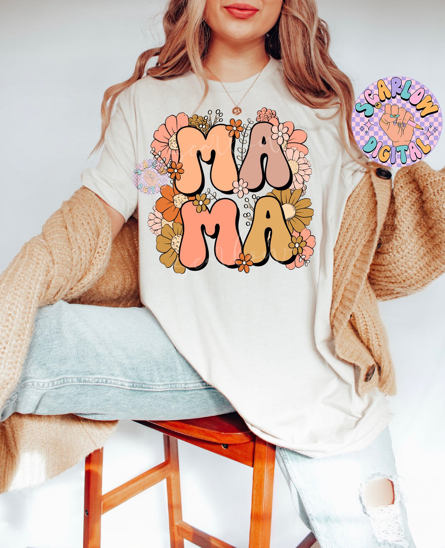 Floral Mama PNG Sublimation Digital Design Download, flowers png, png for moms, mama png design, trendy mama png, fall mama png designs