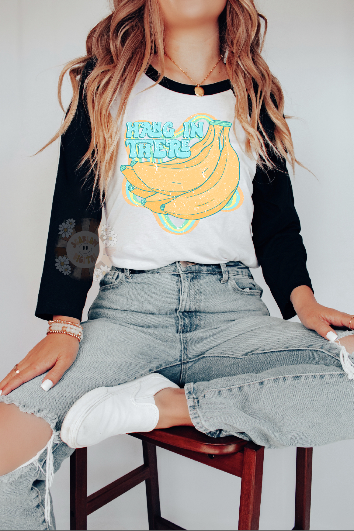 Hang in There PNG-Retro Sublimation Digital Design Download-colorful png, boy png, trendy png, bananas png, fruit puns png, funny png file