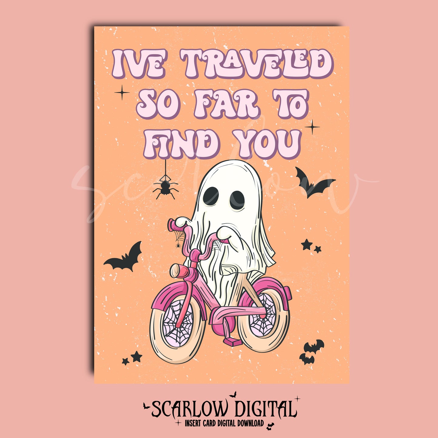 I've Traveled So Far Halloween Insert Card Digital Design Download