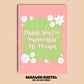 Thank You For Supporting My Dream Insert Card Digital Design Download