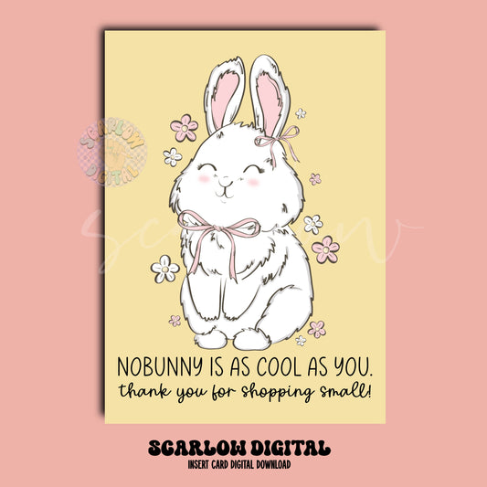 Nobunny Is As Cool As You Insert Card Digital Design Download
