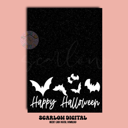 Happy Halloween Insert Card Digital Design Download