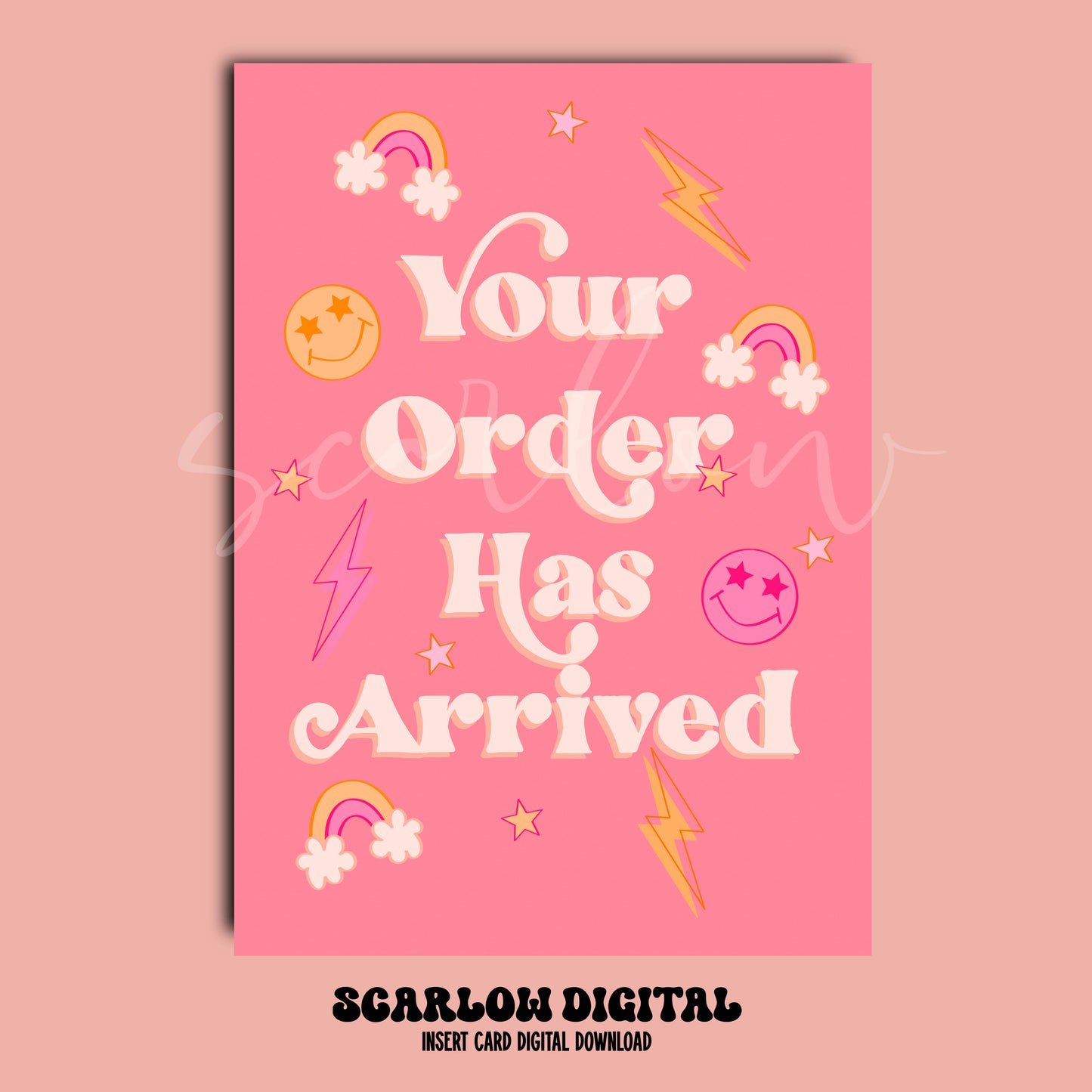Your Order Has Arrived Insert Card Digital Design Download