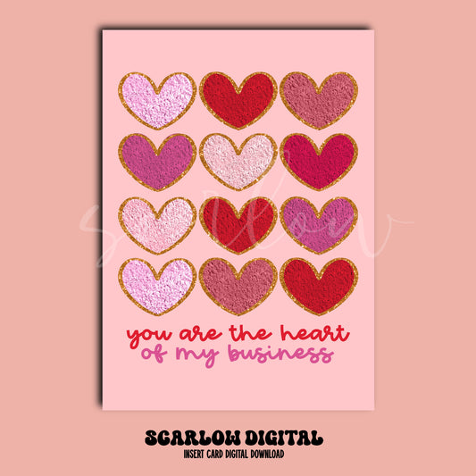 You Are The Heart Of My Business Insert Card Digital Design Download