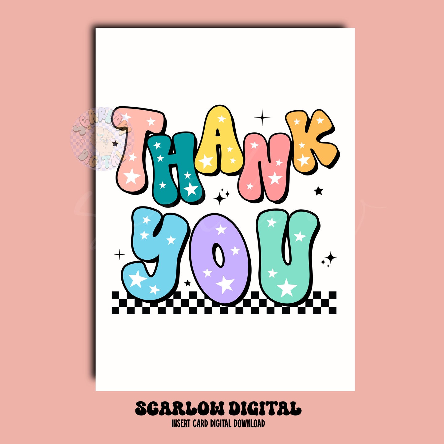 Thank You Insert Card Digital Design Download