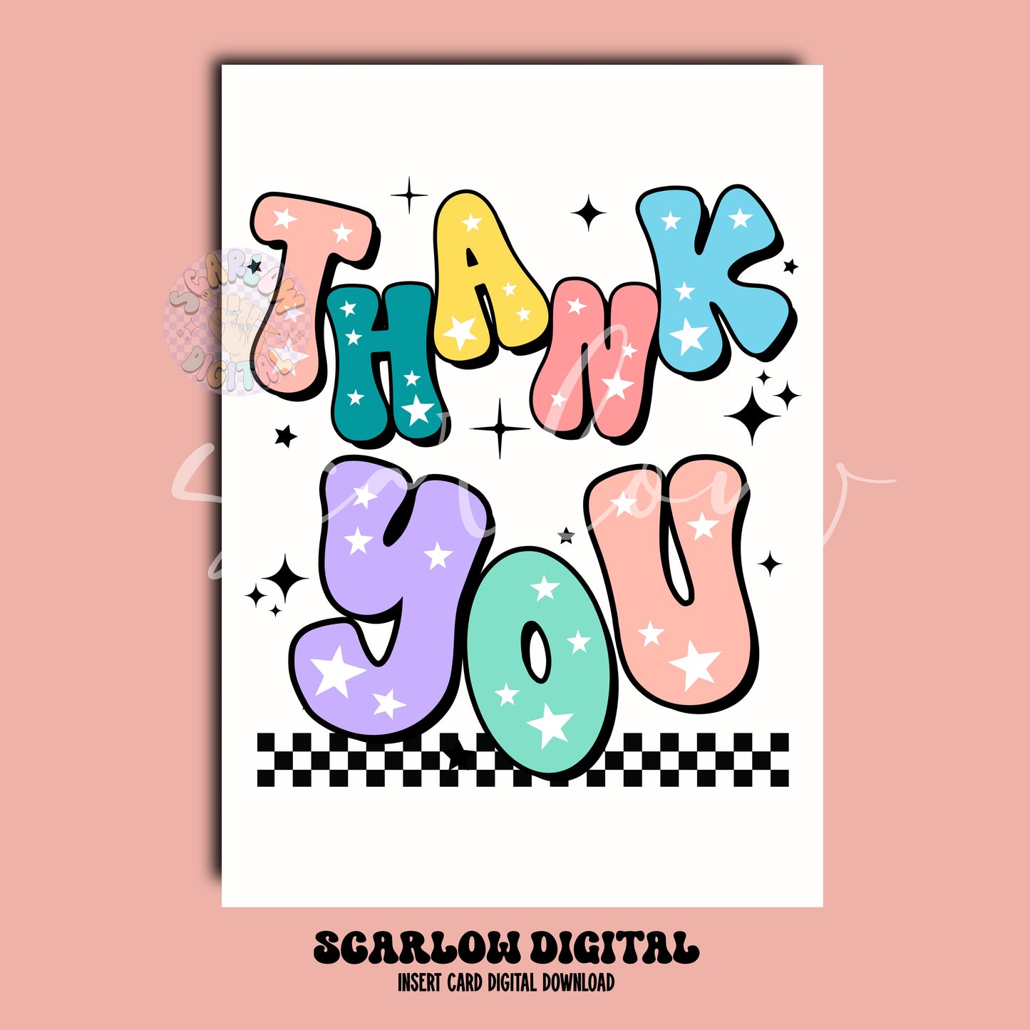 Thank You Insert Card Digital Design Download