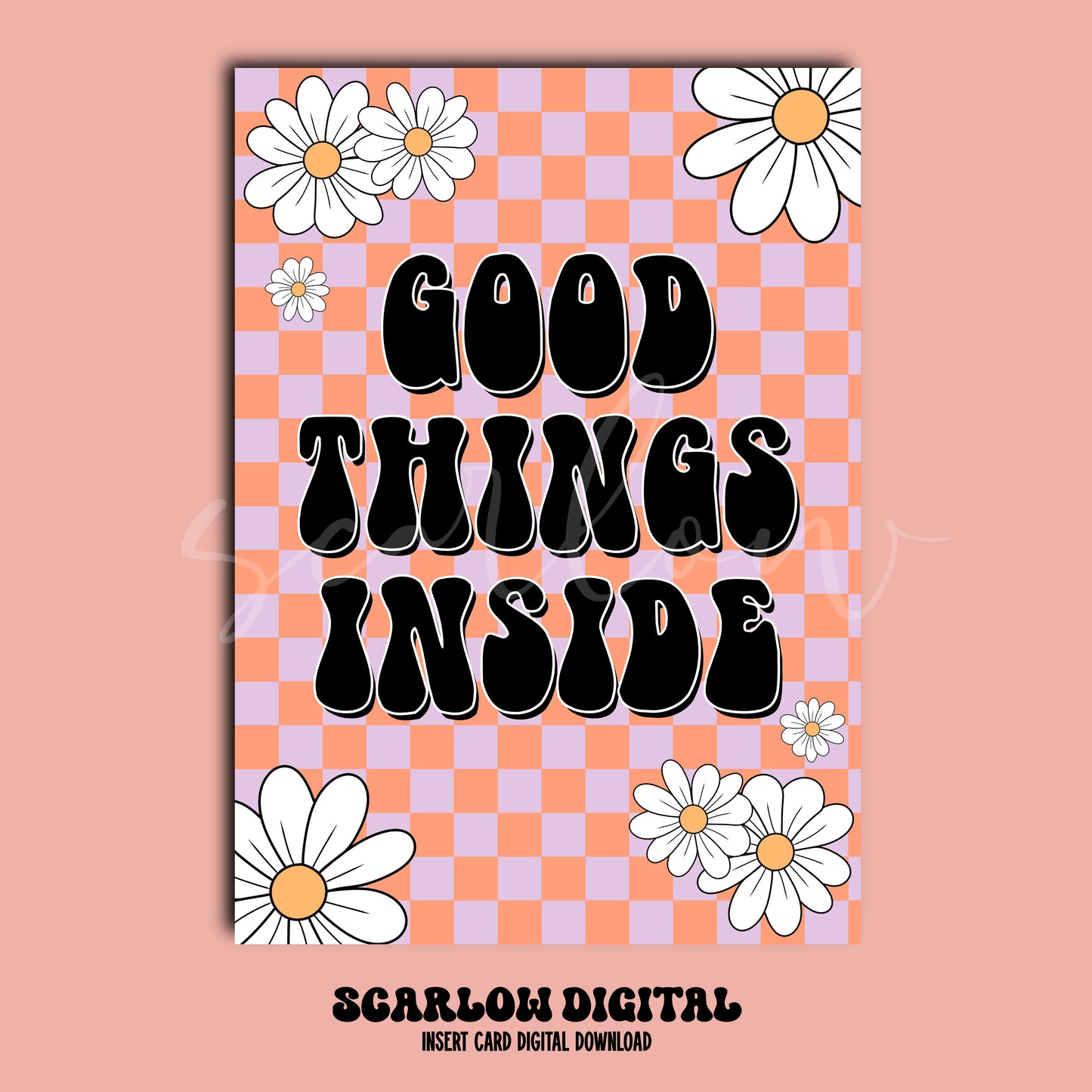 Good Things Inside Insert Card Digital Design Download
