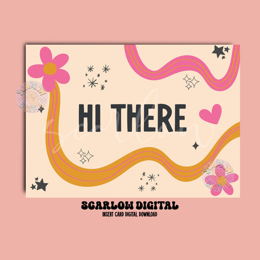 Hi There Babe Insert Card Digital Design Download