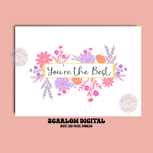 Thank You Insert Card Digital Design Download