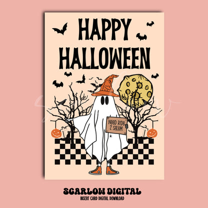 Happy Halloween Insert Card Digital Design Download