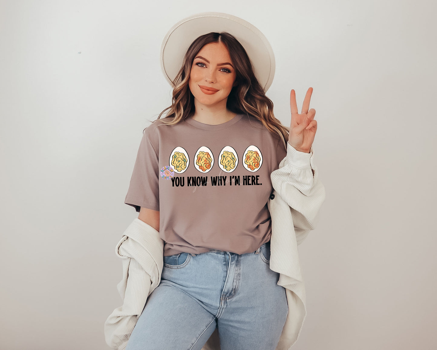 You Know Why I'm Here PNG-Thanksgiving Sublimation Digital Design Download-deviled eggs png, png for men, fall png designs, funny png design