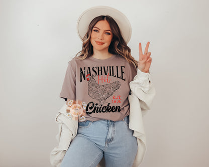 Nashville Hot Chicken PNG-Food Sublimation Digital Design Download-funny tshirt png, tshirt designs, chicken png, adult png, simple png file