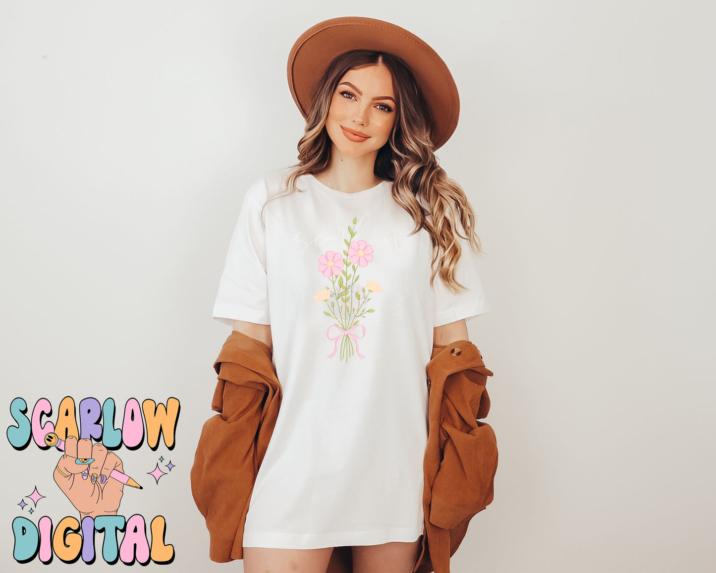 Coquette Bouquet PNG Digital Design Download, flowers png, floral bouquet png, coquette designs, trendy png designs, simple png, girly png