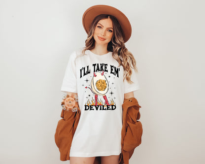 I'll Take 'Em Deviled PNG-Thanksgiving Sublimation Digital Design Download-deviled eggs png, png for men, mens png designs, funny png design