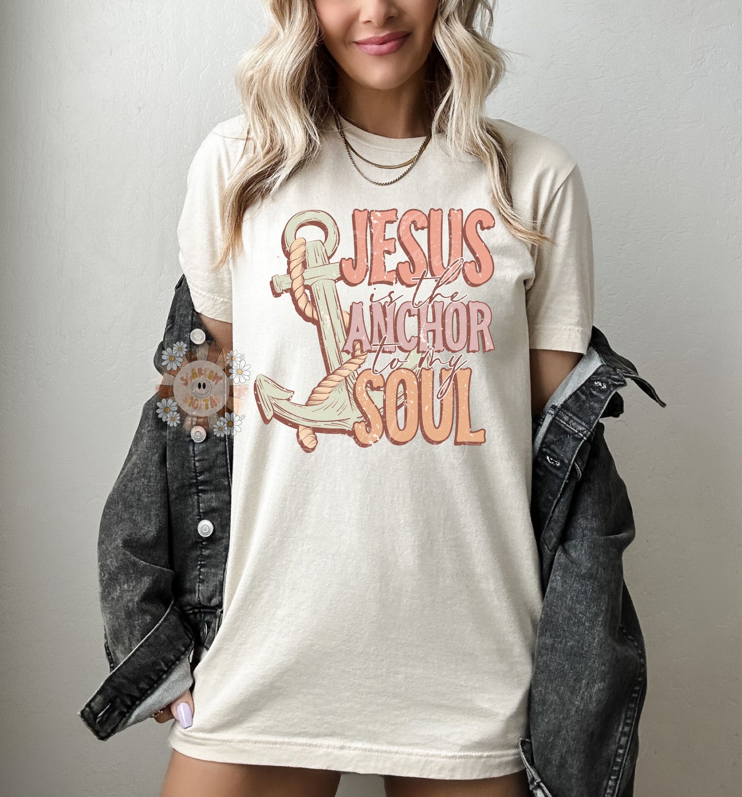 Jesus is the Anchor to My Soul PNG-Christian Sublimation Digital Design Download-boho christian png, bible verse png, religious png designs