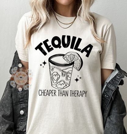 Cheaper Than Therapy SVG-Tequila Cricut Cut File Digital Design Download-drinking svg, agave svg, cinco de mayo svg, summer svg, trippy svg