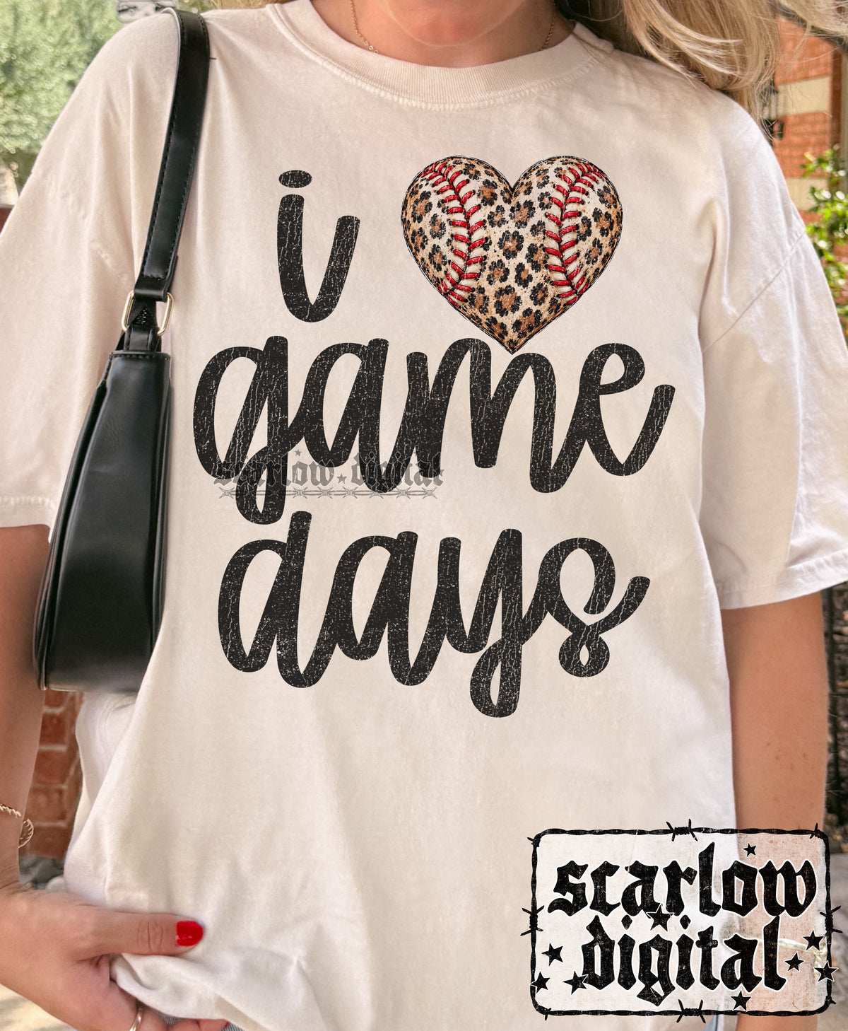 I Love Game Days Baseball PNG Digital Design