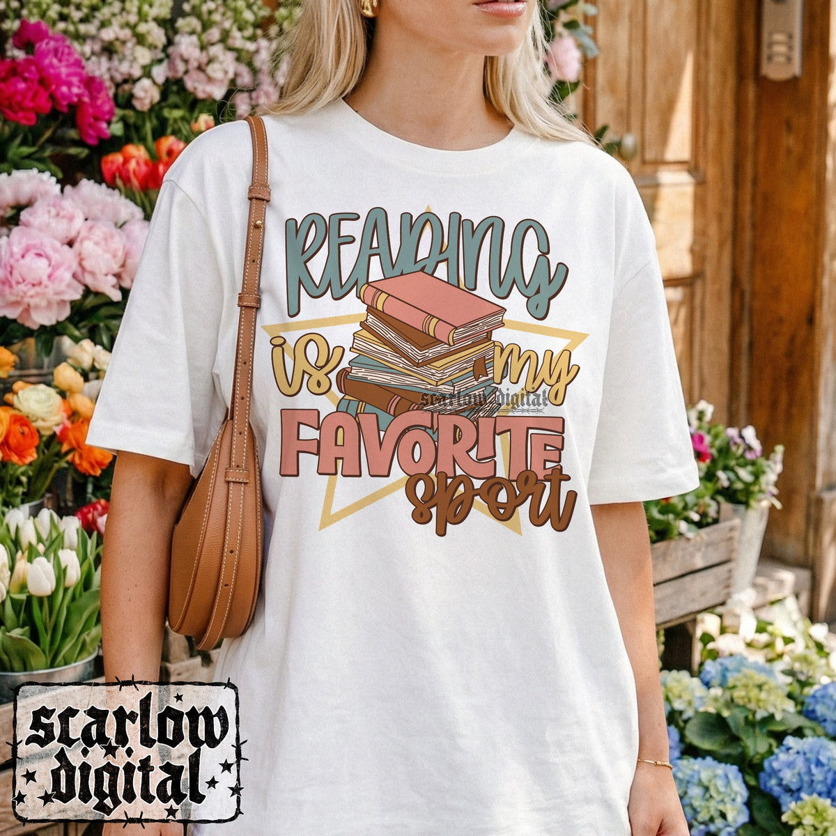 Reading is My Favorite Sport PNG Digital Design