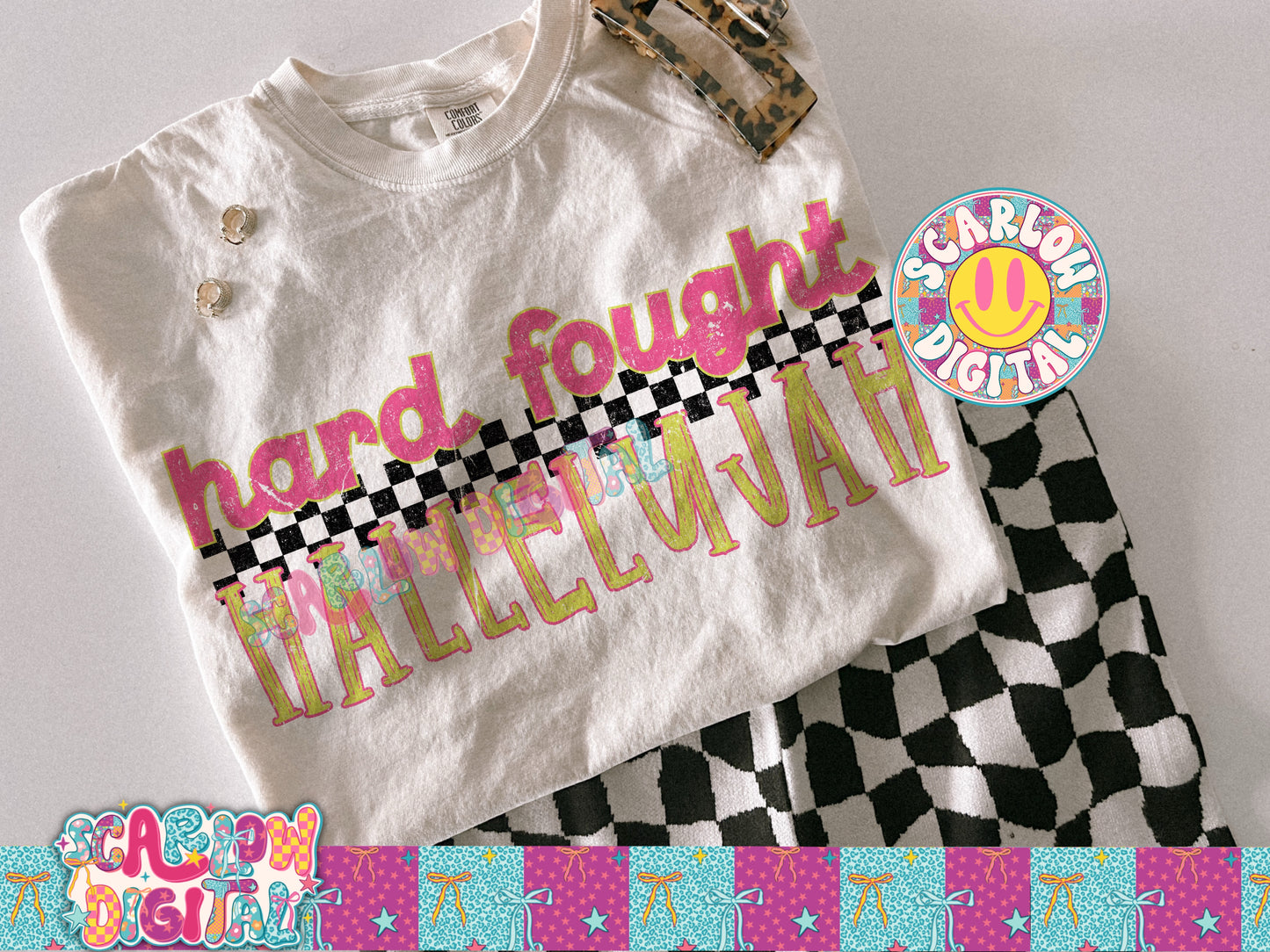 Hard Fought Hallelujah PNG Digital Design