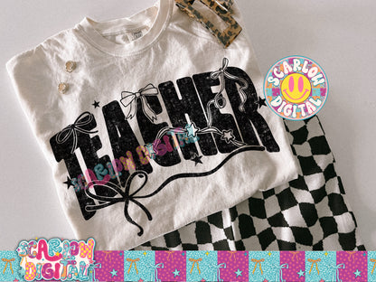 Teacher Bows PNG Digital Design