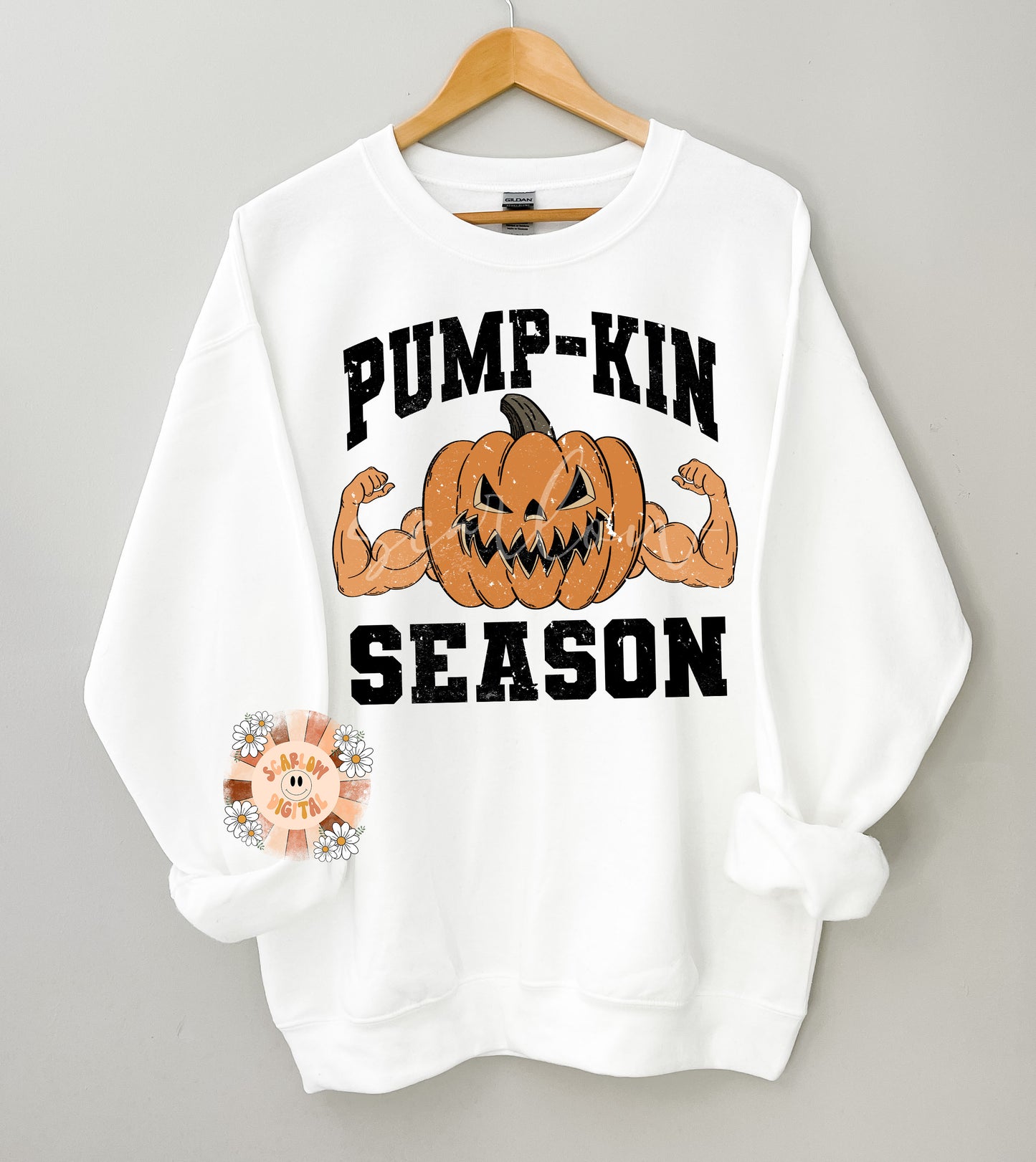 Pump Kin Season PNG-Halloween Sublimation Digital Design Download-gym png, png for men, mens halloween png, funny png, png for the gym