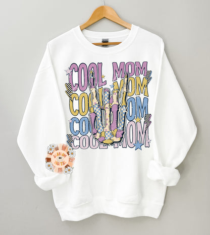Cool Mom PNG-Rocker Sublimation Digital Design Download-mom png, png for moms, edgy png, grunge png, skeleton png, vintage png, retro png
