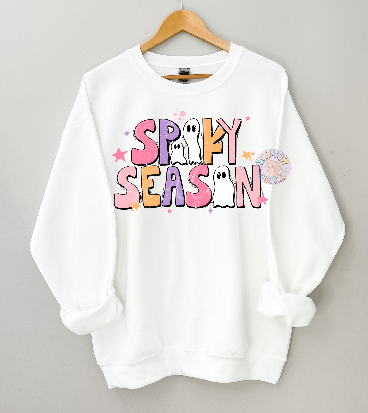 Spooky Season PNG-Halloween Sublimation Digital Design Download-ghost png, cute ghost png, girly halloween png, halloween doodles png design