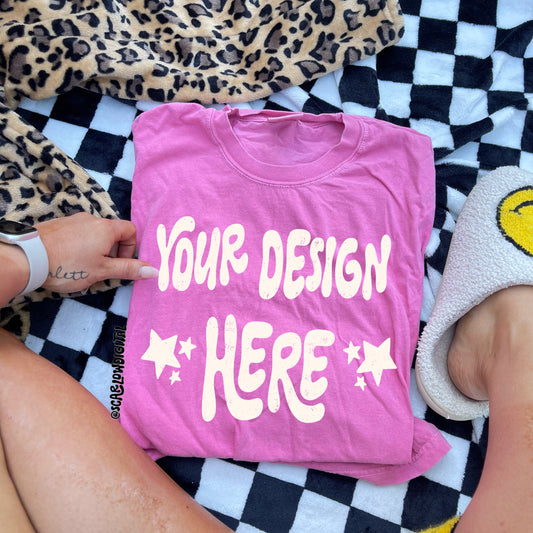 Comfort Colors Crunchberry Tshirt Mockup