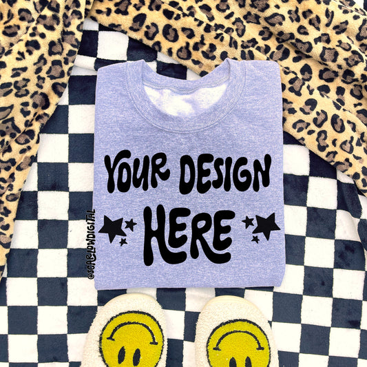 Gildan Grey Sweatshirt Mockup