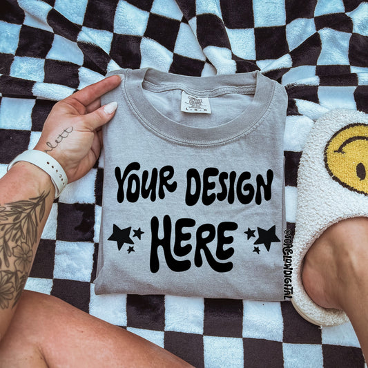 Comfort Colors Sandstone Tshirt Mockup