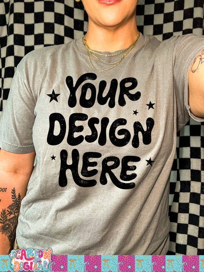 Comfort Colors Sandstone Tshirt Mockup