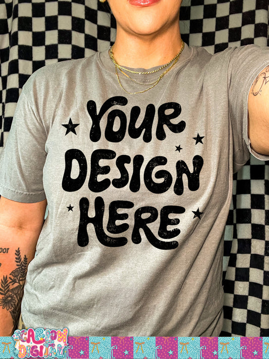 Comfort Colors Sandstone Tshirt Mockup