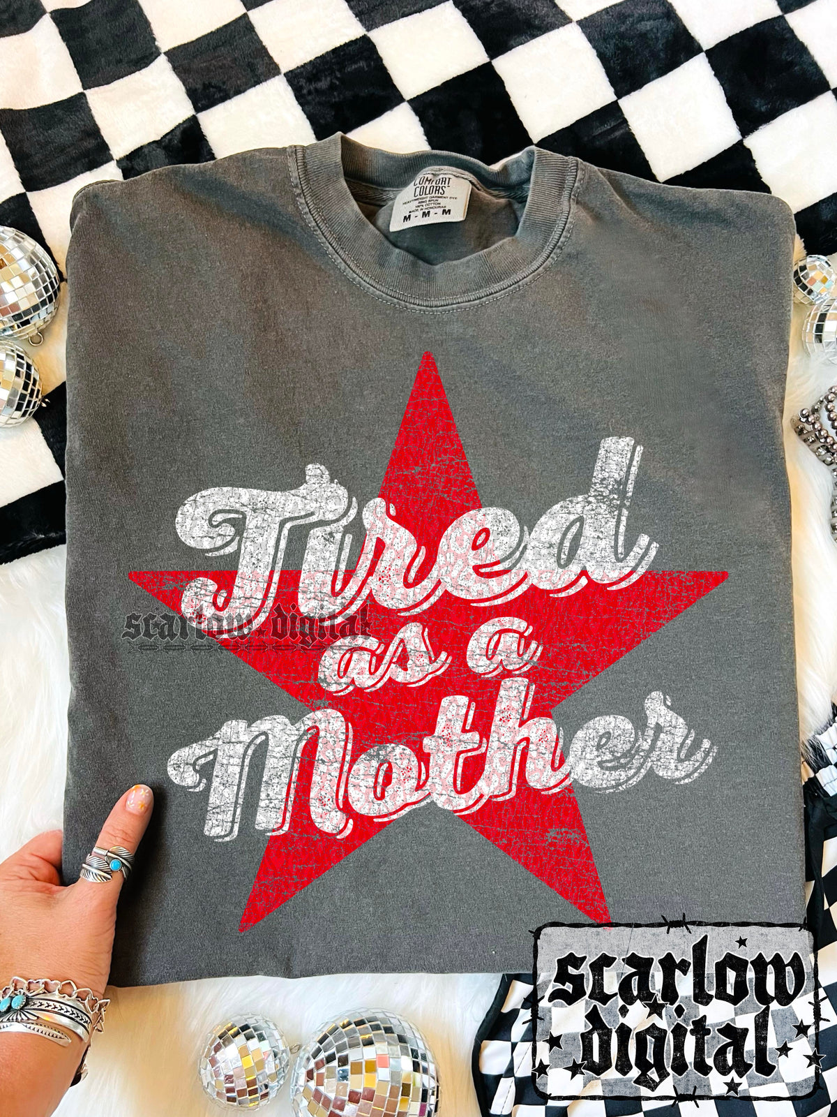 Tired as a Mother PNG Digital Design