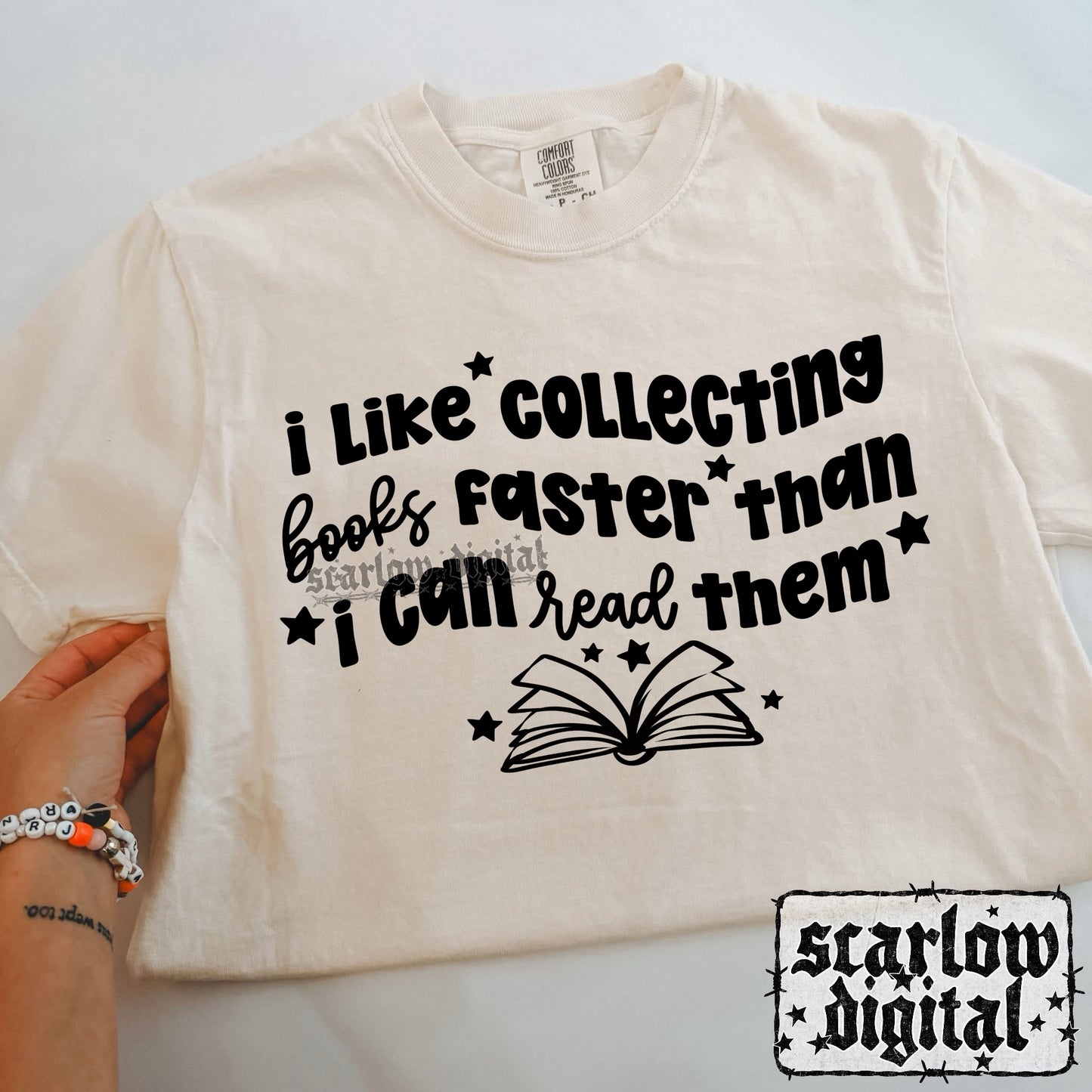 I Like Collecting Books Faster Than I Can Read Them Bookish PNG Digital Design