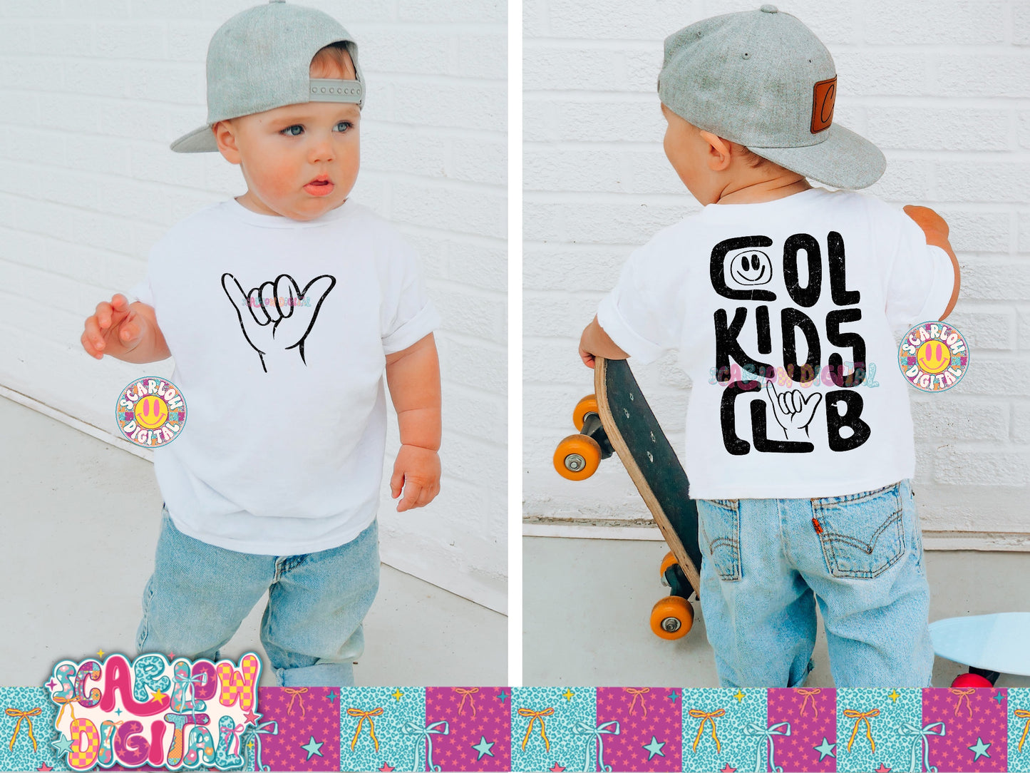 Cool Kids Club Front and Back PNG Digital Design