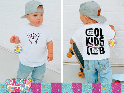 Cool Kids Club Front and Back PNG Digital Design