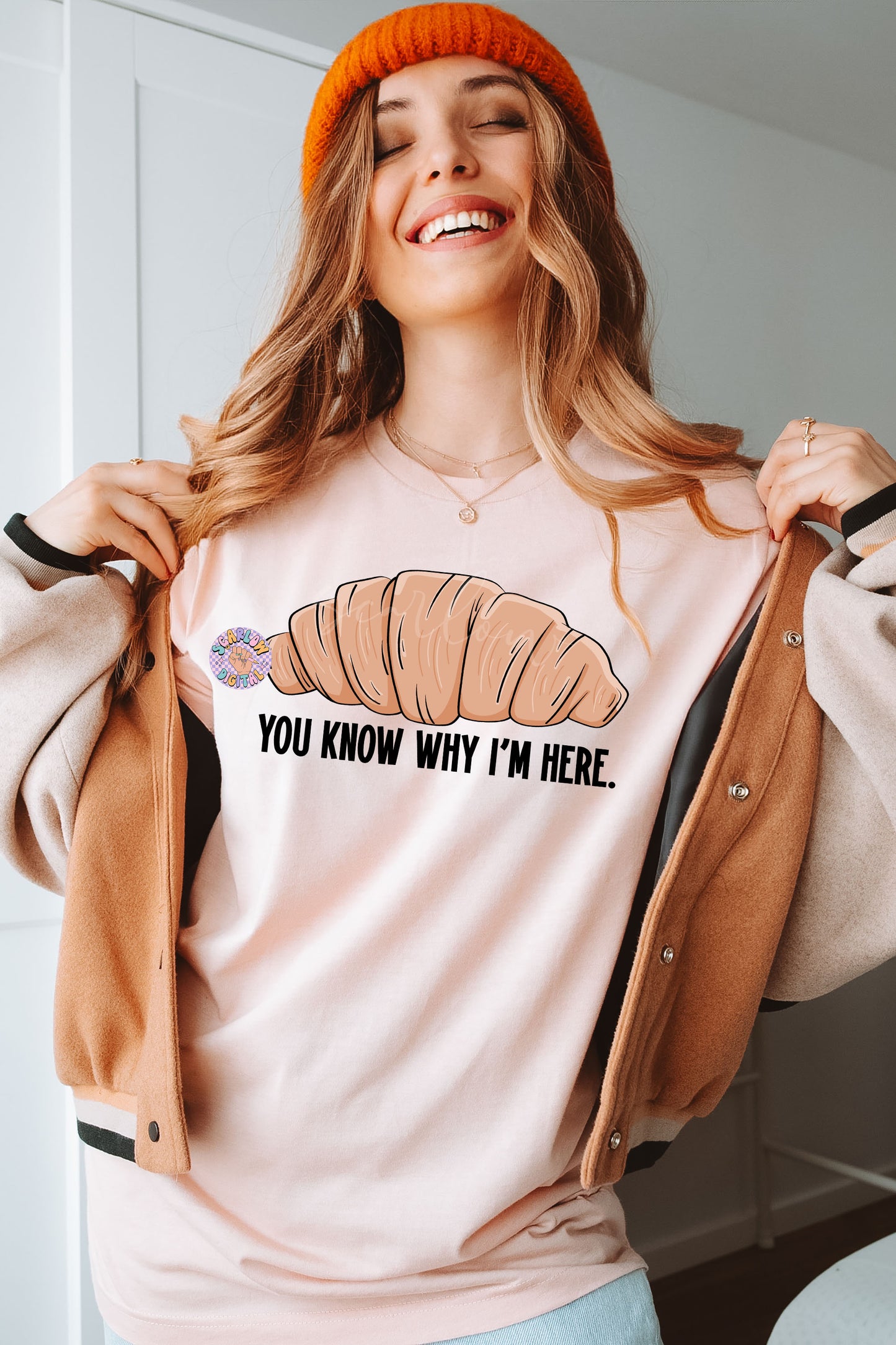 You Know Why I'm Here PNG-Croissant Sublimation Digital Design Download-funny food png, thanksgiving png, sarcastic png, adult humor png