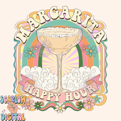 Margarita PNG Sublimation Digital Design Download, tequila png, summer png, happy hour png, colorful png, trendy png, adult tshirt designs