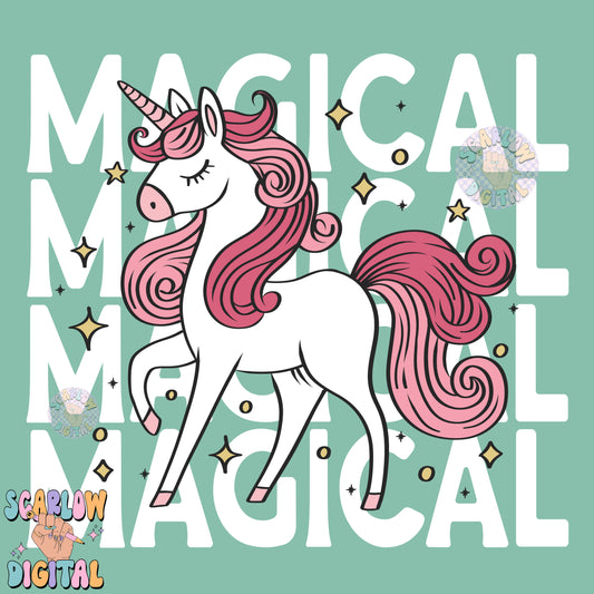 Magical PNG Digital Design Download, unicorn png, cute png designs, little girl designs, girl tshirt png, trendy png, preppy png designs