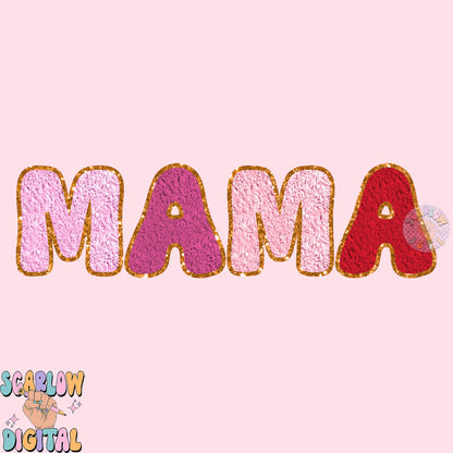 Mama Faux Chenille PNG Bundle-Valentine's Day Digital Design Download-mama sleeve png, fake chenille letters png, valentine's day mama png