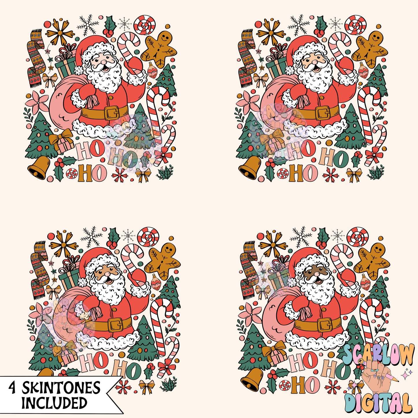 Ho Ho Ho PNG Digital Design Download, Christmas png, traditional xmas png, santa claus png, candy cane png, gingerbread png, holidays png